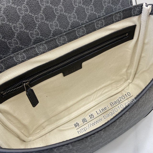 Gucci專櫃古馳最新款Emblem系列男士單肩斜挎包 jh2591型號：821154